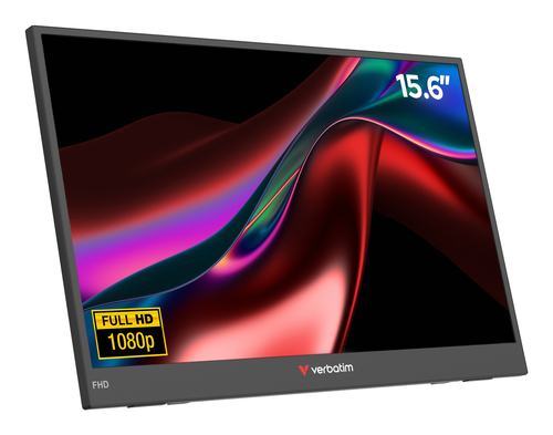 TV & Màn Hình Di Động Verbatim Portable 15.6" FHD Monitor LIGHT Màn hình di động màu đen 39,6 cm (15.6") LCD 1920 x 1080 pixels