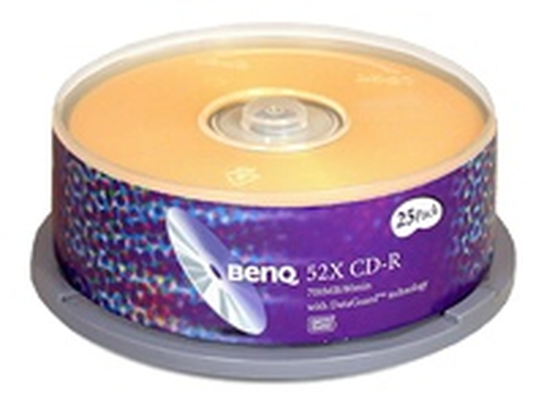 Đĩa CD trắng BenQ CD-R 700MB 80Min 52xspd 25pk 52x