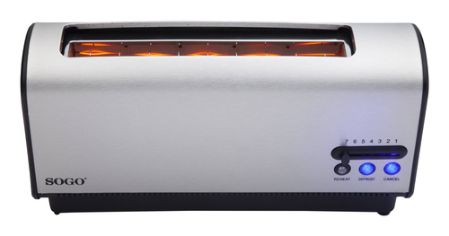 Máy nướng bánh mì Sogo TOS-SS-5390 7 2 lát 900 W màu đen, Thép không gỉ
