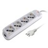 Ổ cắm kéo dài Techly IUPS-PCP-410A 1,5 m 4 ổ cắm AC Trong nhà màu xám, màu trắng