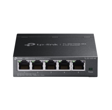 7219cc6a6755cb13cddf63dbda07d196d588ead5.jpg Switch mạng TP-Link TL-SG105S-M2 Quản lý 2.5G Ethernet (100/1000/2500) màu đen