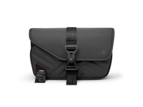 Hộp bọc máy chơi game cầm tay ASUS BC3004 ROG SLASH SLING BAG 4.0 Túi Messenger Da PU, Pôliexte (vải nhân tạo) màu đen