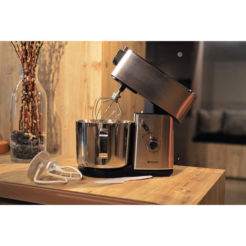74defb84e7e7b63f22ec7b200fdbba3a647973d5.jpg Hotpoint KM 040 AX0 UK Máy đánh trứng để bàn 400 W Thép không gỉ