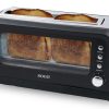 Máy nướng bánh mì Sogo TOS-SS-5445 7 2 lát 900 W màu đen, Thép không gỉ, Trong suốt