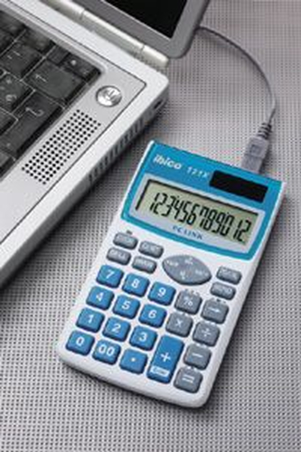Máy tính Rexel 121X Link Túi Máy tính cơ bản màu xanh lơ, màu trắng