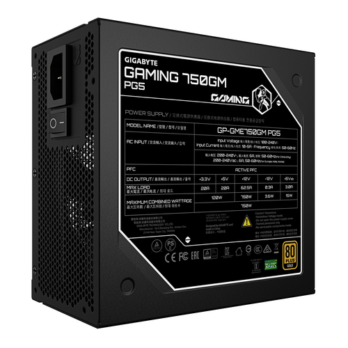 7538473ac744bcd8248c990d814675920ce67279.jpg Bộ nguồn máy tính (PSU) GIGABYTE GAMING 750GM PG5 750 W 20+4 pin ATX ATX màu đen