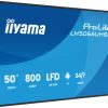 75c8a17dede2858e894508b9fc79093b689a5076.jpg Màn hình hiển thị iiyama LH5066UHSB-B1AG Màn hình chỉ dẫn kỹ thuật số 127 cm (50") LCD Wi-Fi 800 cd/m² 4K Ultra HD màu đen Bộ xử lý được tích hợp Android 24/7