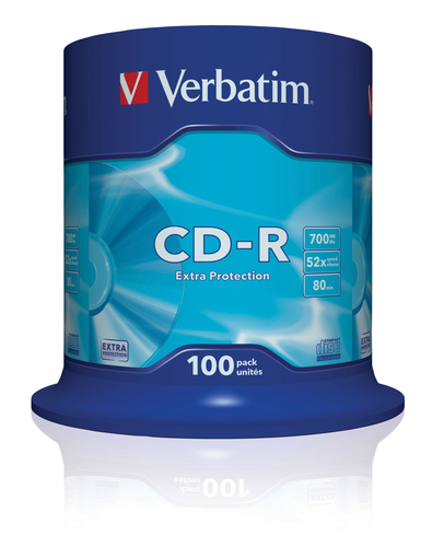 Đĩa CD trắng Verbatim CD-R Extra Protection 700 MB 52x 100 chiếc