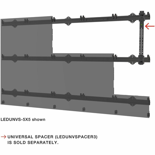 77e742a2504edfa2cfe0439288a4fb27437bfe74.jpg Giá Treo Màn Hình Quảng Cáo Peerless LEDUNVS-5X5 68,6 cm (27") màu đen