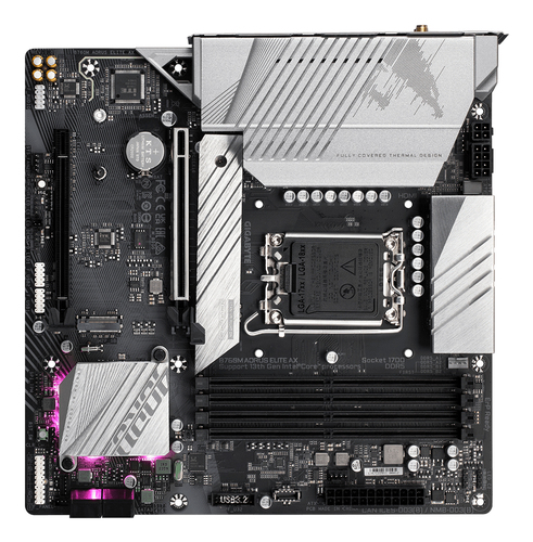 Bo mạch chủ GIGABYTE B760M AORUS ELITE AX (Rev. 1.1) Intel B760 Express LGA 1700 micro ATX