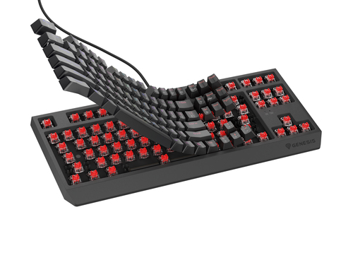 Bàn phím GENESIS Thor 230 TKL CZ SV Outemu Red Chơi game USB QWERTY Tiếng Tiệp Khắc, Tiếng Slovak màu đen