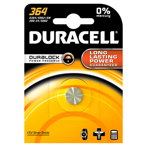 Pin gia dụng Duracell 364 Pin dùng một lần SR60 Ôxit bạc (S)