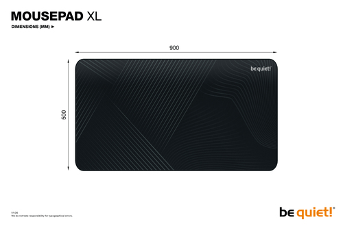 Miếng lót chuột be quiet! Mousepad XL Tấm lót chuột chơi game màu đen