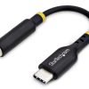 Cáp âm thanh StarTech.com USBCAUDIO2 0,127 m USB Type-C 2.0 3.5 mm màu đen
