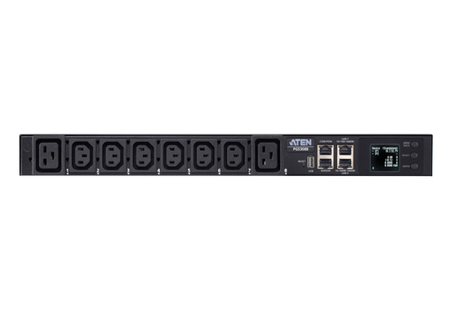 7b47fb5874f2c168ba1fd0002dea5bdfc522cf75.jpg Đơn vị phân phối điện (PDU) ATEN PG5308G-AT 8 ổ cắm AC 1U màu đen