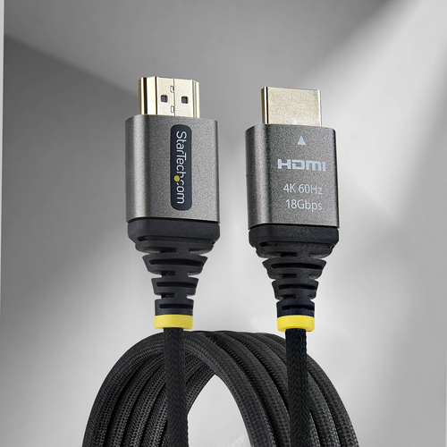 7b96da2328b2e60c75b7779fd1c43f4d4ae0e6ba.jpg Cáp HDMI StarTech.com HDMI2-FLEX-4K60-1M HDMI Type A (Standard) màu đen, Bạc