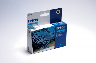 Hộp mực in phun Epson Chameleon T0342 1 chiếc chính hãng màu lục lam (màu hồ thủy)