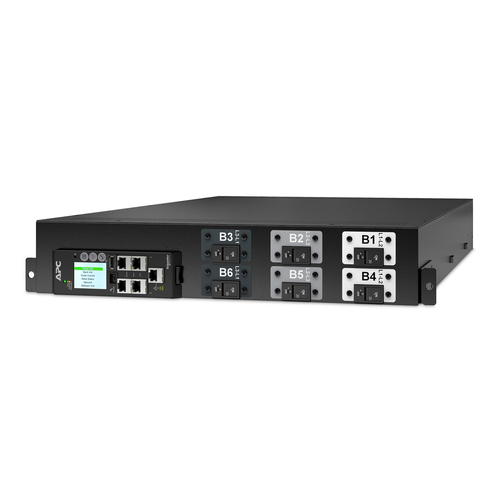 Đơn vị phân phối điện (PDU) APC NetShelter Rack PDU Advanced Metered, 2U, 3 Phase, 208V, 17.3kVA 60A, 18 Outlets 18 ổ cắm AC màu đen