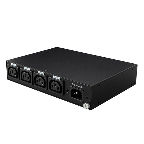 Đơn vị phân phối điện (PDU) Lindy 32622 4 ổ cắm AC 1U màu đen