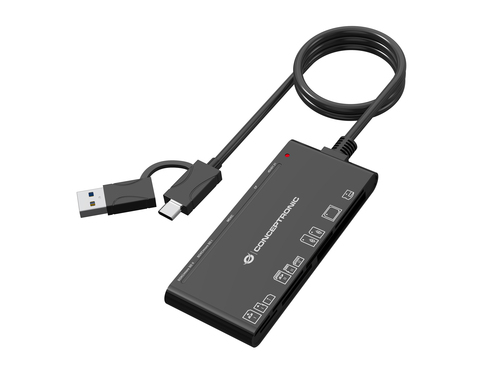 814523728ba0dc87cf023f733976ba6ea83eca65.jpg Đầu đọc thẻ Conceptronic BIAN10B USB 3.2 Gen 1 (3.1 Gen 1) Type-A/Type-C màu đen
