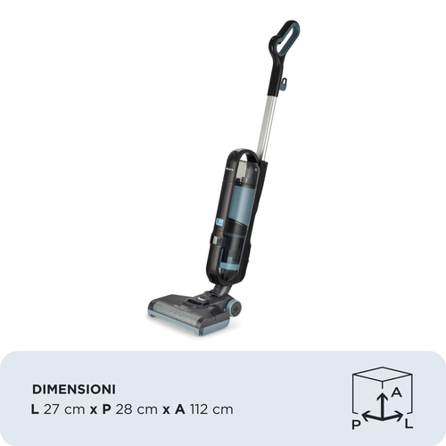 Máy hút bụi dạng đứng & chổi điện Ariete 00P248700AR0 Máy hút bụi dạng thẳng đứng Dòng điện xoay chiều Khô Không túi đựng 0 L 600 W màu xanh lơ, màu đen