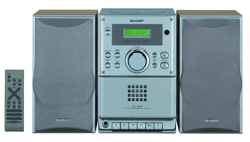 Dàn âm thanh gia đình Sharp High Power Micro-Stereo-System Hệ thống micrô âm thanh nhà riêng Bạc