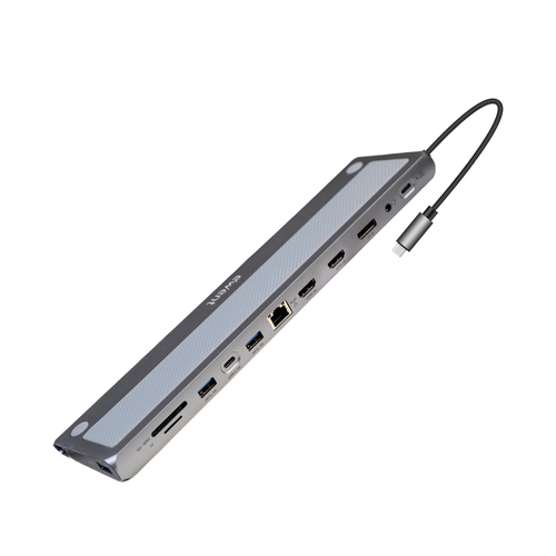 Dock & bộ mở rộng cổng laptop Ewent EW1150 Có dây USB 3.2 Gen 1 (3.1 Gen 1) Type-C Nhôm
