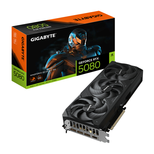 Card đồ họa GIGABYTE GeForce RTX 5080 WINDFORCE OC V2 SFF 16G NVIDIA 16 GB GDDR7
