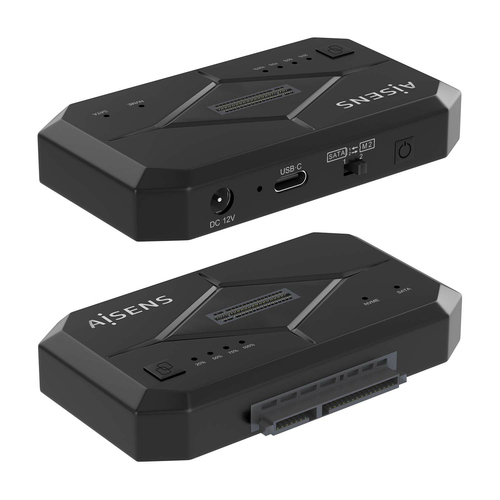 Trạm docking ổ cứng AISENS ASDS-M2SATA04B USB 3.2 Gen 1 (3.1 Gen 1) Type-C màu đen