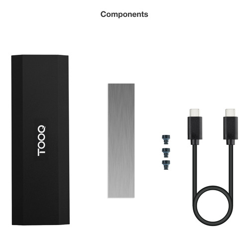 Hộp đựng ổ cứng TooQ TQE-2231B Hộp đựng ổ cứng Vỏ SSD màu đen M.2