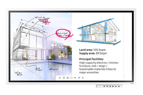 Bảng Tương Tác Thông Minh Samsung WM55R-W interactive whiteboard 139,7 cm (55") 3840 x 2160 pixels Màn hình cảm ứng màu trắng
