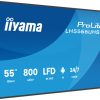 8cff608c9bad5412a3ed6936977b4057dd8cfdf3.jpg Màn hình hiển thị iiyama LH5566UHSB-B1AG Màn hình chỉ dẫn kỹ thuật số 139,7 cm (55") LCD Wi-Fi 800 cd/m² 4K Ultra HD màu đen Bộ xử lý được tích hợp Android 24/7