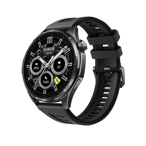 8de0cb5c6cc1d02a0a04dd7cfa5f0f94f33f5848.jpg Đồng hồ thông minh Honor Watch 6 3,71 cm (1.46") AMOLED 46 mm Kỹ thuật số 464 x 464 pixels Màn hình cảm ứng màu đen GPS