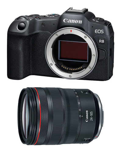 8e188dd4905cc00344f1908a5273423d2f2fdd12.jpg Máy ảnh kỹ thuật số Canon EOS R8 + RF 24-105mm f/4L IS USM MILC 24,2 MP CMOS 6000 x 4000 pixels màu đen