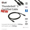 Dây cáp Thunderbolt CLUB3D CAC-2501 1 m 120 Gbit/s màu đen