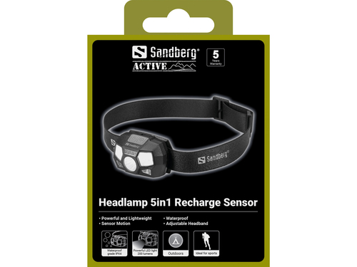8f7242626d1d083e728ac92de43179353bc1ea5c.jpg Sandberg Headlamp 5in1 Recharge Sensor màu đen Đèn pin đội đầu LED