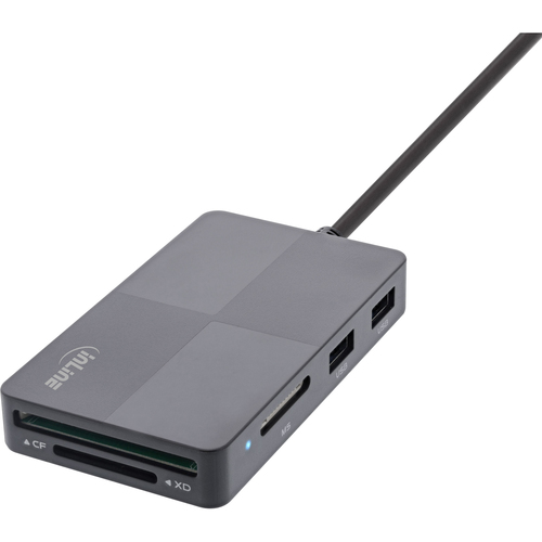 Đầu đọc thẻ InLine 66772F USB màu xám