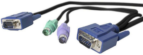 Cáp chuột, video Neomounts NSECON10 & bàn phím (KVM) màu đen 3 m