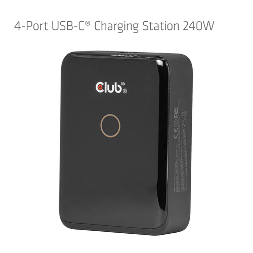 Củ sạc điện thoại CLUB3D CAC-1933 Dạng đa năng màu đen Dòng điện xoay chiều Sạc nhanh Trong nhà