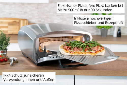 Máy làm pizza & lò nướng Unold Pizzaofen Enzo 68916 1 bánh pizza 2100 W Thép không gỉ