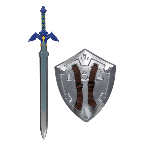 Phụ kiện trang phục hóa trang Disguise Legend of Zelda Master Sword & Shield Set Áo giáp và vũ khí hóa trang Trẻ em Bất cứ giới tính nào
