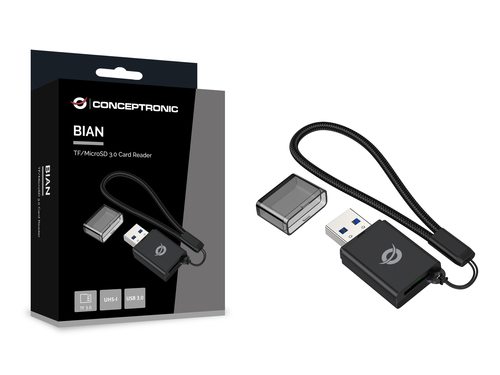Đầu đọc thẻ Conceptronic BIAN07B USB 3.2 Gen 1 (3.1 Gen 1) Type-A màu đen