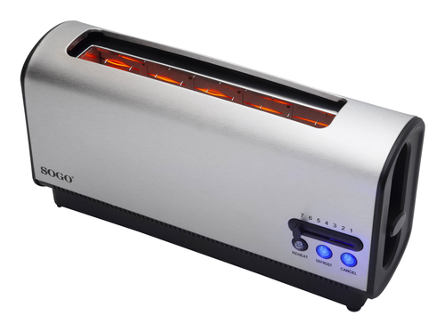 Máy nướng bánh mì Sogo TOS-SS-5390 7 2 lát 900 W màu đen, Thép không gỉ
