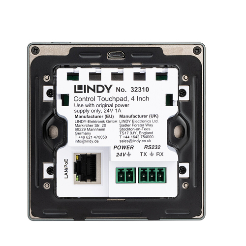 Bảng điều khiển cảm ứng Lindy 32310 10,2 cm (4") 720 x 720 pixels