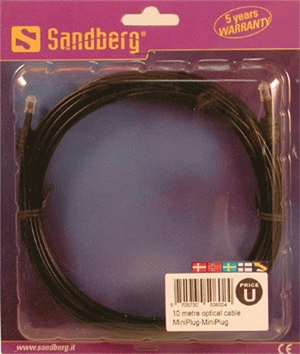 9423b4dd361eb3d86b99bacab765c427ae5f3727.jpg Cáp âm thanh Sandberg Optical MiniPlug-MiniPlug, 10m màu đen