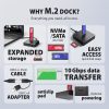 Trạm docking ổ cứng Axagon ADSA-M2C11 USB 3.2 Gen 2 (3.1 Gen 2) Type-C màu đen
