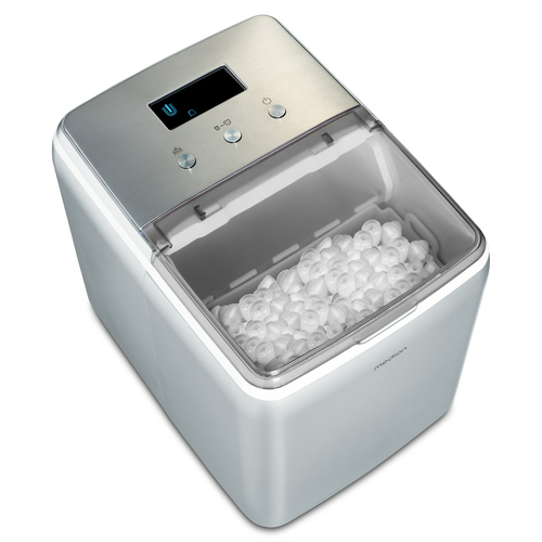 Dụng cụ làm đá viên MEDION MD 11950 Máy làm đá viên tích hợp/độc lập 15 kg/24h màu xanh lơ, màu xám, Bằng kim loại