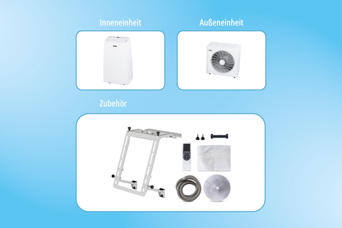 Điều hòa không khí di động Unold Mobiles Split-Klimagerät 12K 86340 57 dB màu trắng