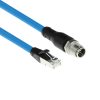 Đầu chuyển đổi cáp ACT SC4902 cable gender changer M12 RJ45 màu xanh lơ