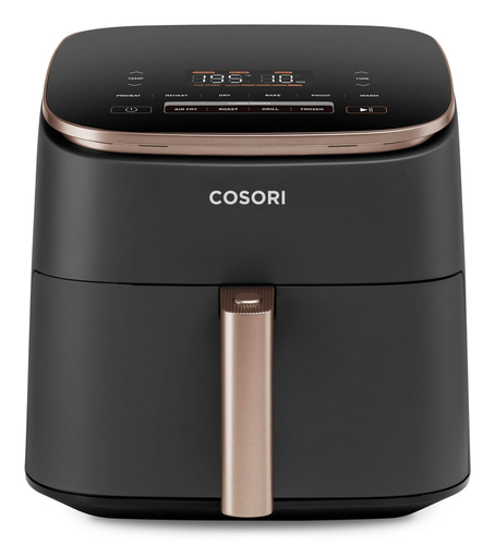 Nồi chiên Cosori Turbo Blaze Chef Edition Đơn 6 L Độc lập 1725 W Nồi chiên không dầu màu đen, Vàng hồng